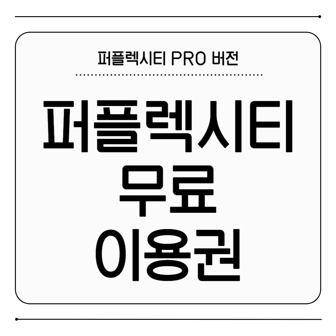 퍼플렉시티 무료 이용권