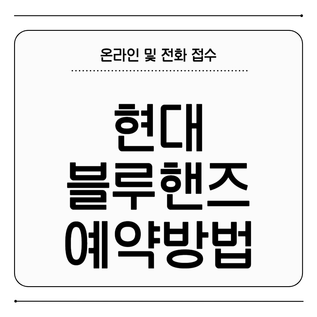 현대 블루핸즈 예약