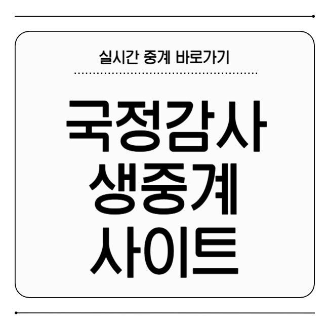 국정감사 생중계
