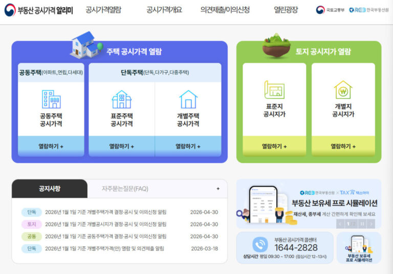 공시지가 조회 방법 부동산공시가격알리미 개별공시지가 이의신청 공시지가 조회 방법 부동산공시가격알리미 개별공시지가 이의신청